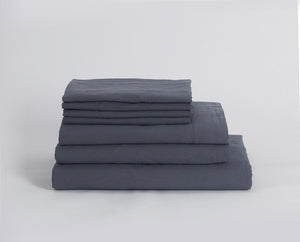 Set of Stonewash 200 Threads Percale sheets