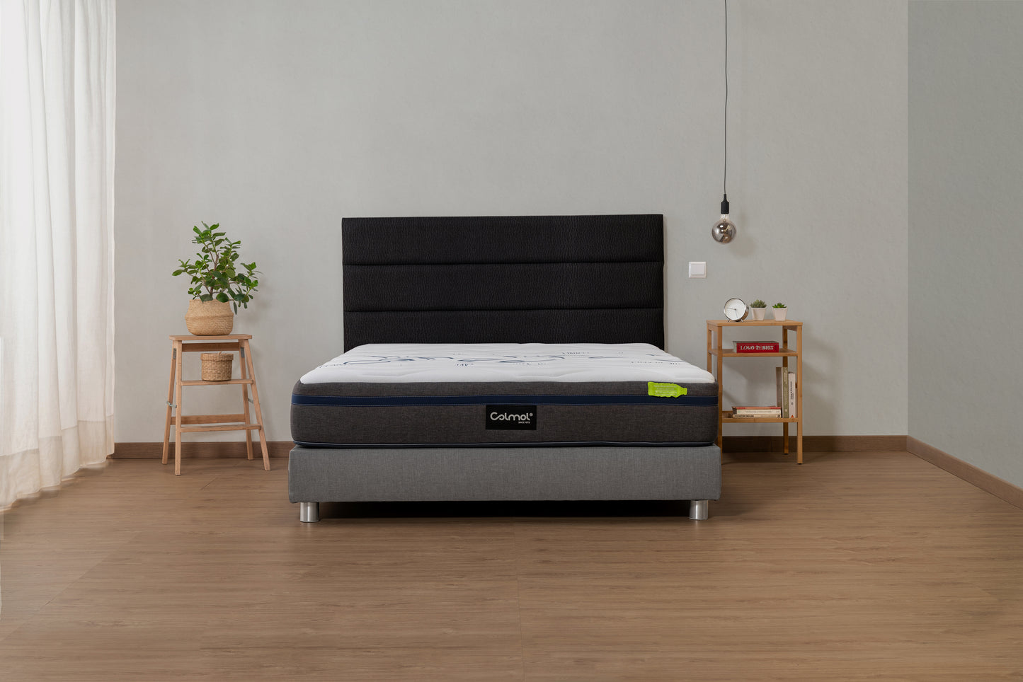 cabeceira riscas preto cama