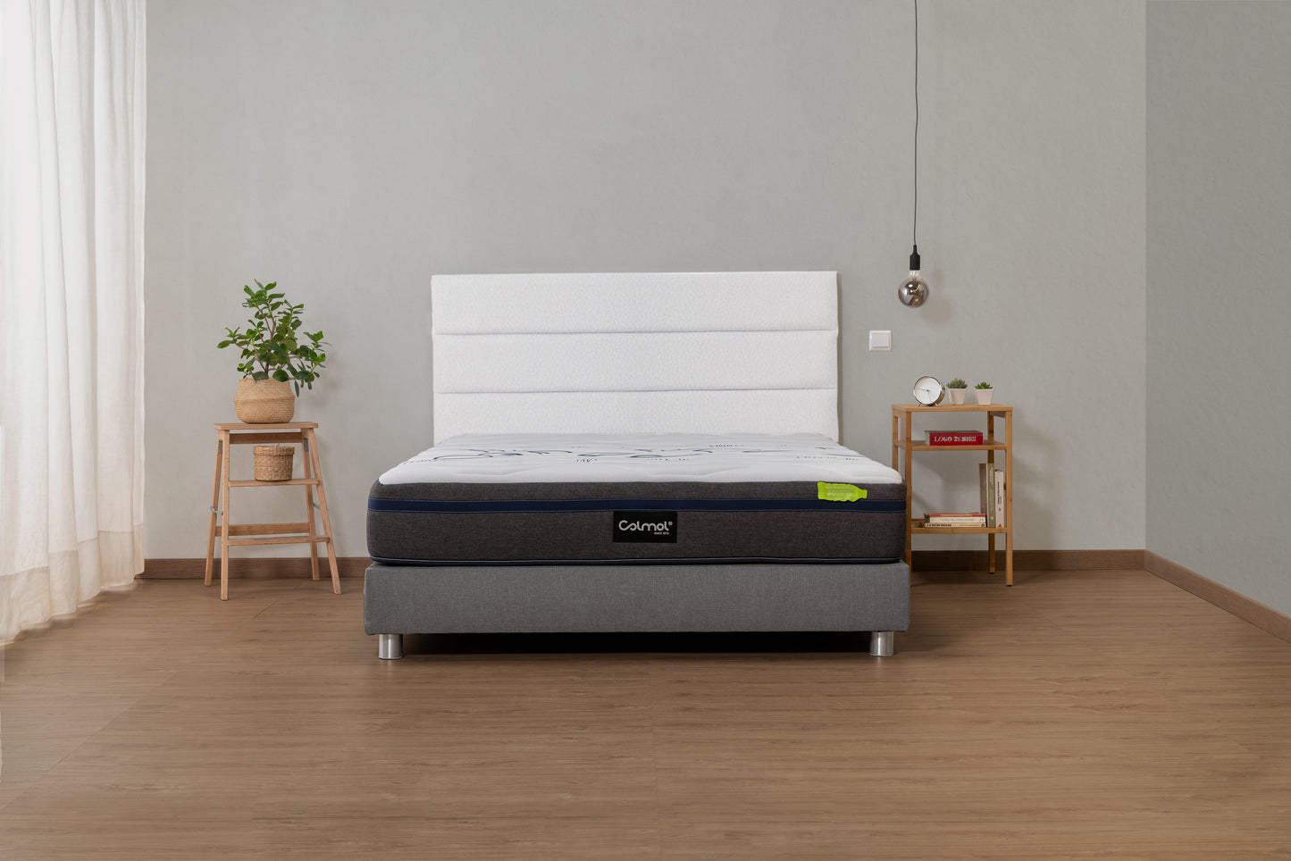 cabeceira riscas branco cama