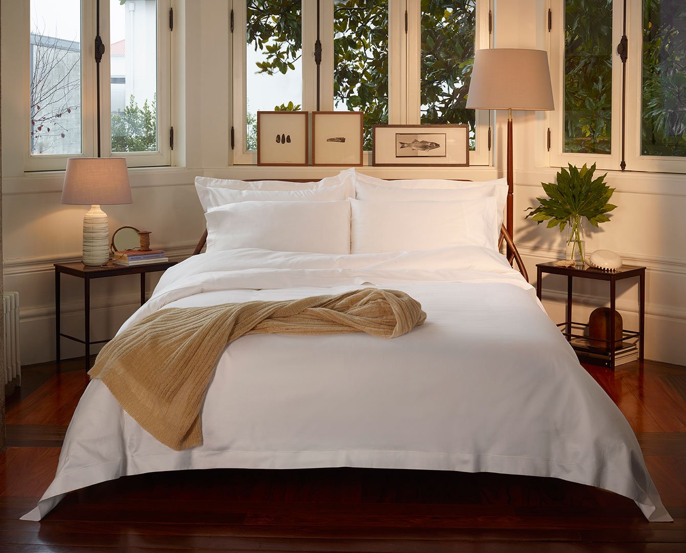 saco edredao percal branco cama