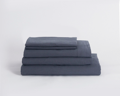 Conjunto Lençóis Percal Stonewash 200 Fios