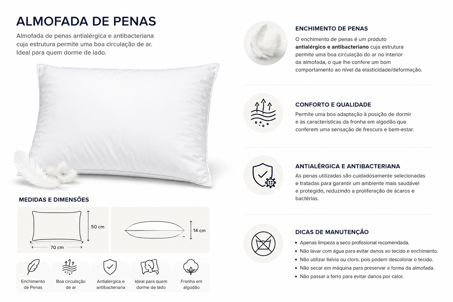 Almofada Colmol Penas