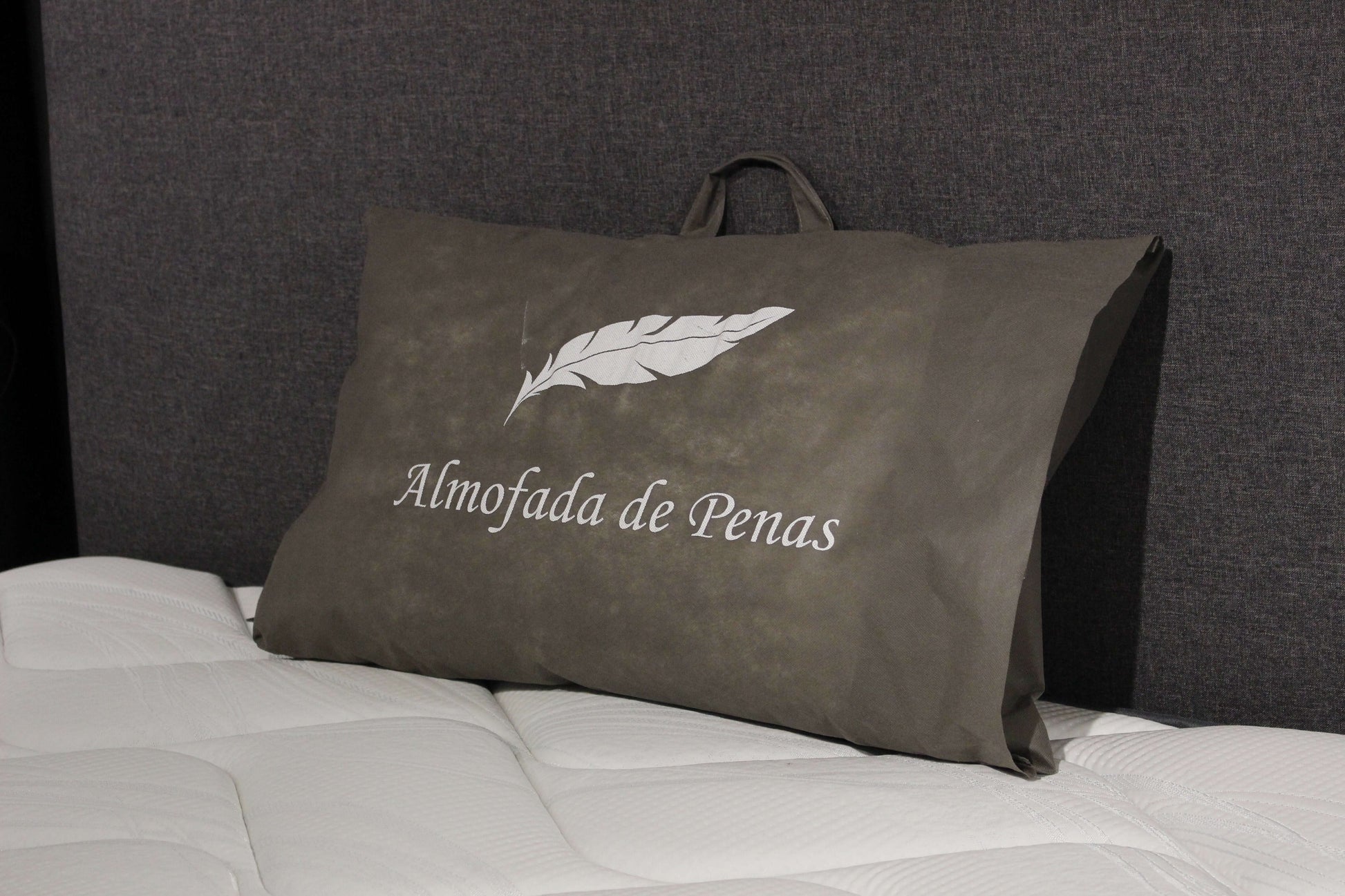 almofada penas saco
